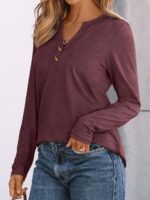 AUTOMET Women's Long Sleeve Shirts 2025 Fall Fashion Dressy Casual Tops Trendy Henley Blouses Cute Work Outfits Clothes - Image 5