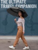 REPEL Windproof Travel Umbrella - Compact & Withstands Winds up to 85MPH , Strongest Premium Auto Folding Umbrella for Rain and Sun - Durable, Light & Portable for Women & Men , Fits Backpack & Cars - Image 4