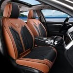 Coverado Seat Covers, Car Seat Covers Full Set, Leather Seat Covers for Cars, Automotive Seat Covers Car Seat Protector Car Accessories Fit for Most Sedans SUV Pick-up Truck(Black&Brown) - Image 6