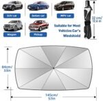 2026 Windshield Sun Shade Umbrella, Foldable Car Umbrella Sunshade with UV Block Car Front Window (Heat Insulation Protection) for Auto Windshield Covers Trucks Cars (Large) - Image 5