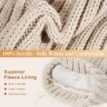 Winter Beanie Hat Scarf Gloves Set for Women, Womens Beanie with Pom Pom Long Scarf Neck Warmer Touchscreen Gloves 3 in 1 Set - Image 2