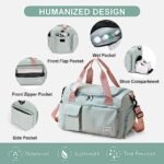 Small Gym Bag for Women, Travel Duffle Bag Carry On Weekender Bag with Shoe Compartment - Image 6