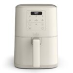 bella 4Qt Slim Air Fryer, Fits-anywhere™ Kitchenware, EverGood™ Ceramic Nonstick Coating, Adjustable Temperature, 6 Preset Cooking Options, 60 Min Auto Shutoff w Audible Tone, 3.3lb Capacity, Oatmilk