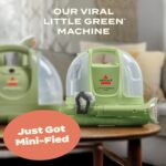 BISSELL Little Green Mini Portable Carpet and Upholstery Deep Cleaner, Car/Auto Detailer, with HydroRinse Self-Cleaning Tool and 4" Tough Stain Tool, Tea Green, 4075 - Image 4