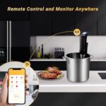 INKBIRD WIFI Sous Vide Cooker ISV-100W, 1000 Watts Sous Vide Machine Immersion Circulator with 14 Preset Recipes on APP & Calibration Function, Thermal Immersion, Fast-Heating with Timer - Image 4