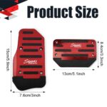 2PCS Non-Slip Car Pedal Covers, Premium Aluminum Alloy Gas and Brake Pedals Covers for Safe Driving, Automatic Transmission Pedal Covers Replacement Kit, Universal Car Accessories for Most Car