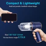 KMM Handheld Car Vacuum Cleaner, 9000Pa Vacuum Cleaner and Air Duster, 120W High Power Hand Held Vacuum with LED Light and Multi-Nozzles for Car, Home, Office, Pet - Image 2
