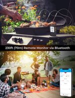 Govee Bluetooth Meat Thermometer, Wireless Meat Thermometer for Smoker Oven, Digital Grill Thermometer with 2 Probes, Timer Mode, Smart LCD Backlight BBQ Thermometer for Cooking Turkey Fish Beef - Image 3