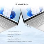 HP 17 Laptop, 17.3" HD+ Touchscreen Display, 12th Gen Intel Core i7-1255U, 64GB RAM, 2TB SSD, Webcam, HDMI, SuperSpeed USB Ports, Wi-Fi 6, Windows 11 Home, Silver - Image 3