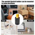 1 Pack Upright Car Chapstick Holder, Bling Insulating Lip Balm Holder,Rhinestone Car Accessories for Women Interior,Suitable for Most Vehicles.(Black) - Image 7
